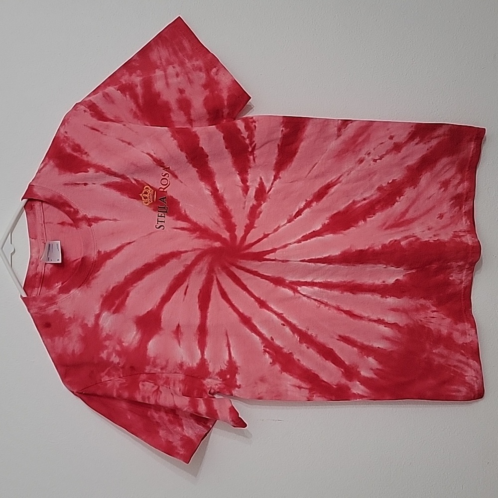 Stella Rosa Women's Red Pink Tie Dye Cloud Tee - Size S NWT